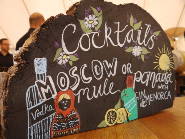 Wedding Cocktails - drinks board